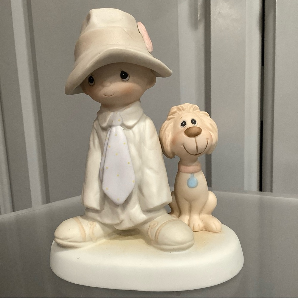Adorable Figurine with Puppy Dogs